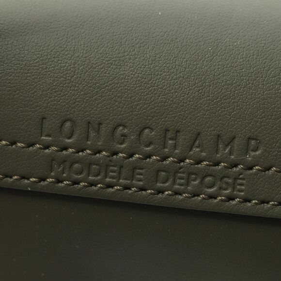 Longchamp Le Pliage XS Leather Handbag Khaki - Picture 2 of 4